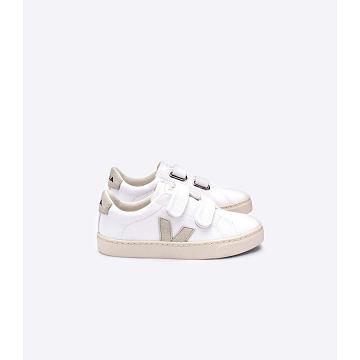 Kids' Veja ESPLAR CANVAS Sneakers White/Beige | SG 818QMA